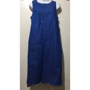Zara Blue Size 4 Midi Sheath Dress Denim